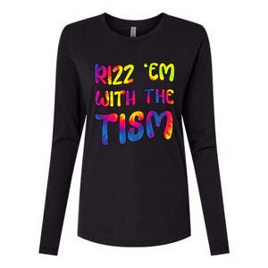 Rizz Em With The Tism Funny Autism Meme Autistic Gift Womens Cotton Relaxed Long Sleeve T-Shirt