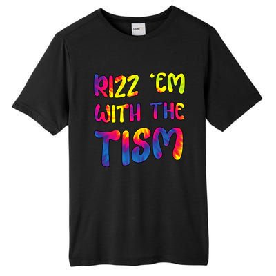 Rizz Em With The Tism Funny Autism Meme Autistic Gift Tall Fusion ChromaSoft Performance T-Shirt