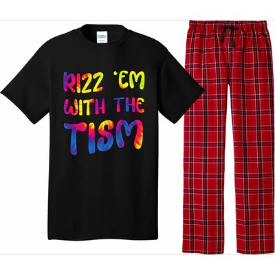 Rizz Em With The Tism Funny Autism Meme Autistic Gift Pajama Set