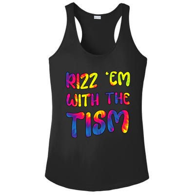 Rizz Em With The Tism Funny Autism Meme Autistic Gift Ladies PosiCharge Competitor Racerback Tank