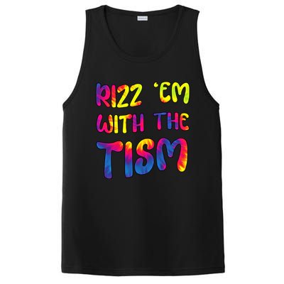 Rizz Em With The Tism Funny Autism Meme Autistic Gift PosiCharge Competitor Tank