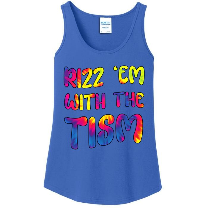 Rizz Em With The Tism Funny Autism Meme Autistic Gift Ladies Essential Tank