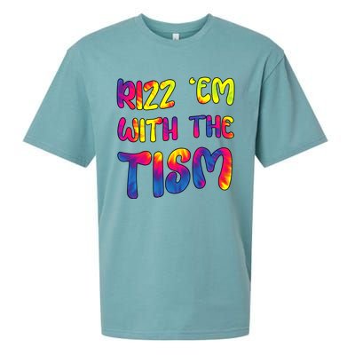 Rizz Em With The Tism Funny Autism Meme Autistic Gift Sueded Cloud Jersey T-Shirt