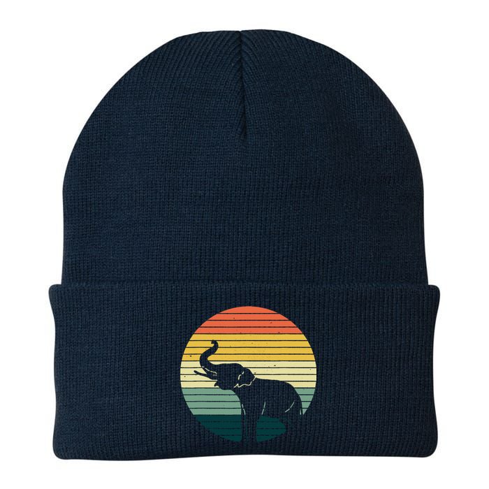 Retro Elephant Wildlife - Vintage Africa Elephant Knit Cap Winter Beanie