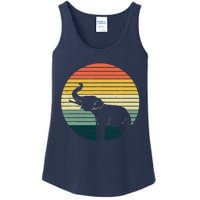 Retro Elephant Wildlife - Vintage Africa Elephant Ladies Essential Tank