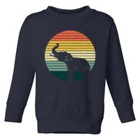 Retro Elephant Wildlife - Vintage Africa Elephant Toddler Sweatshirt