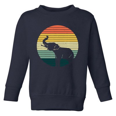 Retro Elephant Wildlife - Vintage Africa Elephant Toddler Sweatshirt