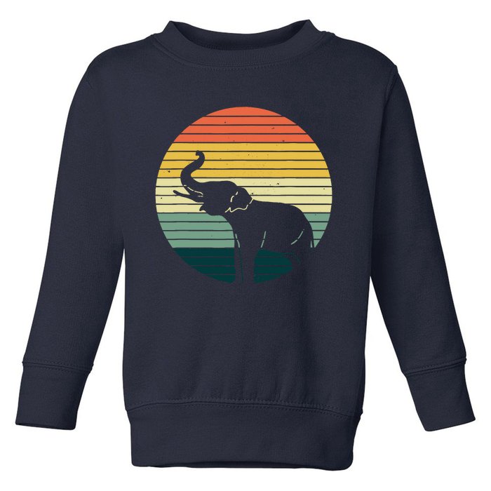 Retro Elephant Wildlife - Vintage Africa Elephant Toddler Sweatshirt