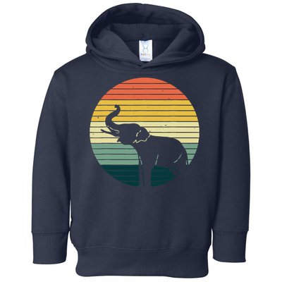 Retro Elephant Wildlife - Vintage Africa Elephant Toddler Hoodie