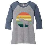 Retro Elephant Wildlife - Vintage Africa Elephant Women's Tri-Blend 3/4-Sleeve Raglan Shirt