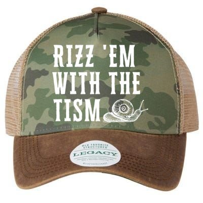 Rizz Em With The Tism Funny Autism Perfect Awareness Funny Gift Legacy Tie Dye Trucker Hat
