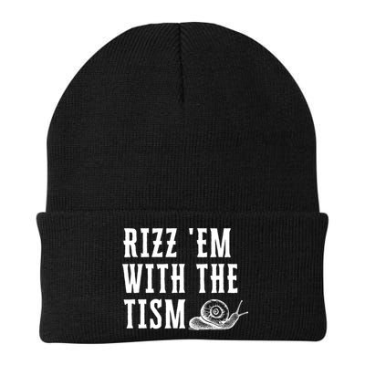 Rizz Em With The Tism Funny Autism Perfect Awareness Funny Gift Beanie