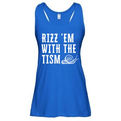 Rizz Em With The Tism Funny Autism Perfect Awareness Funny Gift Ladies Essential Flowy Tank