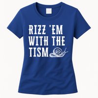 Rizz Em With The Tism Funny Autism Perfect Awareness Funny Gift Womens T-Shirt