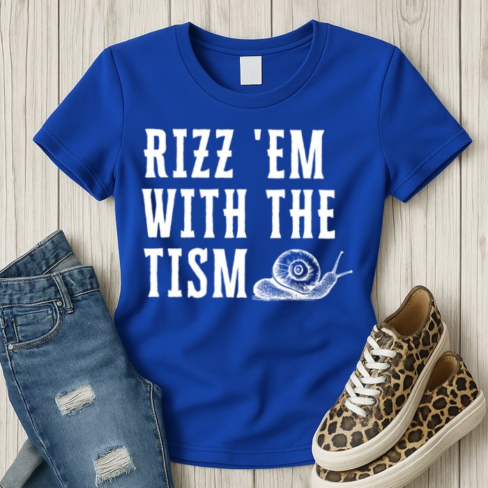 Rizz Em With The Tism Funny Autism Perfect Awareness Funny Gift Womens T-Shirt