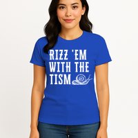 Rizz Em With The Tism Funny Autism Perfect Awareness Funny Gift Womens T-Shirt