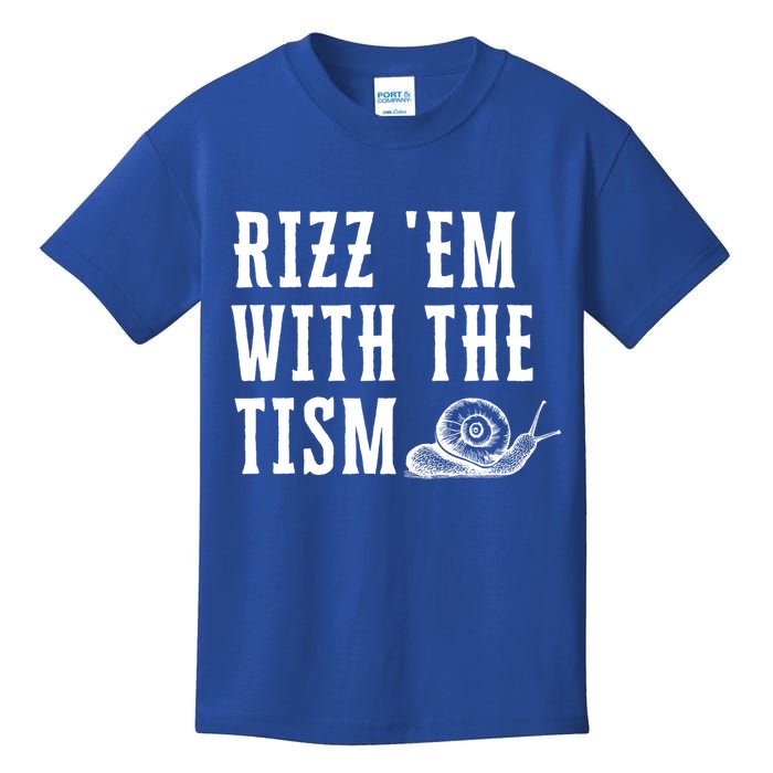 Rizz Em With The Tism Funny Autism Perfect Awareness Funny Gift Kids T-Shirt