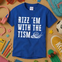 Rizz Em With The Tism Funny Autism Perfect Awareness Funny Gift Kids T-Shirt
