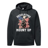 Regulators Funny 4th Of July Independence Day Eagle Performance Fleece Hoodie