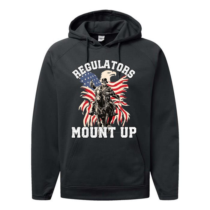 Regulators Funny 4th Of July Independence Day Eagle Performance Fleece Hoodie