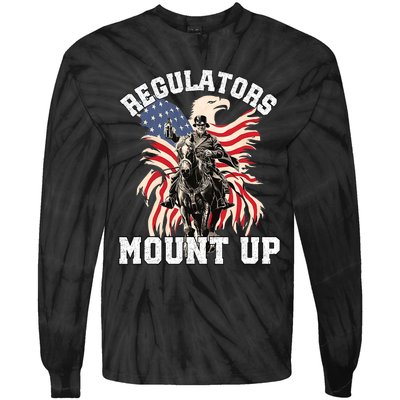 Regulators Funny 4th Of July Independence Day Eagle Tie-Dye Long Sleeve Shirt