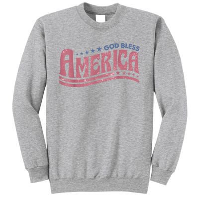 Retro Funny 4th Of July God Bless America Independence Day Sweatshirt