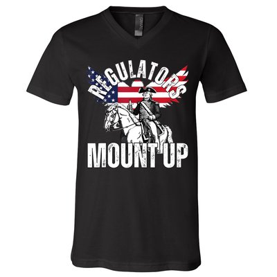 Regulators Funny 4th Of July Independence Day Eagle V-Neck T-Shirt