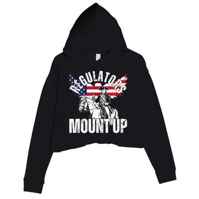 Regulators Funny 4th Of July Independence Day Eagle Crop Fleece Hoodie