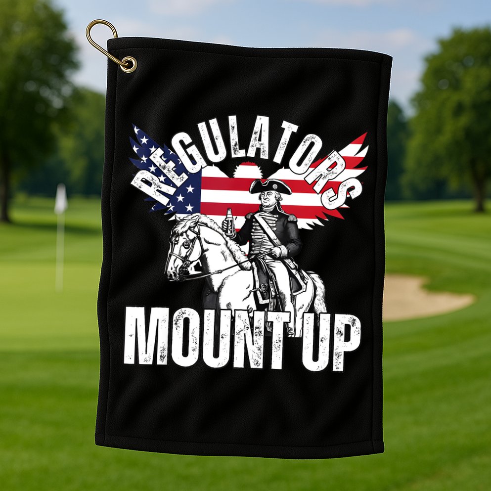 Regulators Funny 4th Of July Independence Day Eagle Golf Towel