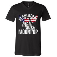 Regulators Funny 4th Of July Independence Day Eagle V-Neck T-Shirt