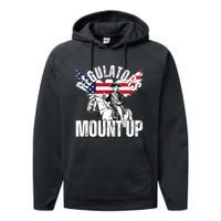 Regulators Funny 4th Of July Independence Day Eagle Performance Fleece Hoodie