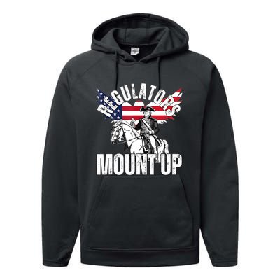 Regulators Funny 4th Of July Independence Day Eagle Performance Fleece Hoodie