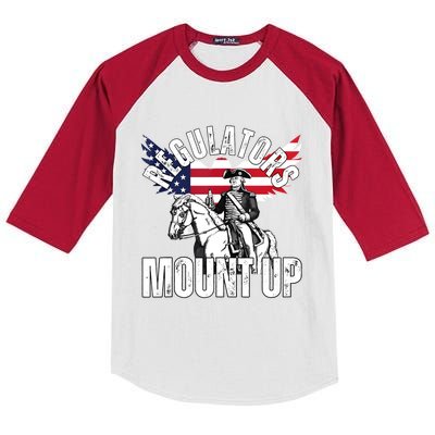 Regulators Funny 4th Of July Independence Day Eagle Kids Colorblock Raglan Jersey