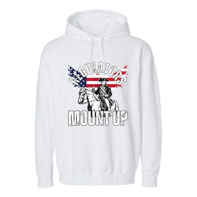 Regulators Funny 4th Of July Independence Day Eagle Garment-Dyed Fleece Hoodie