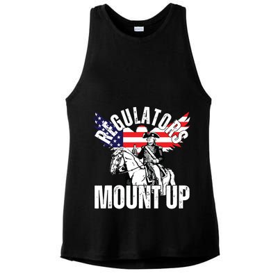 Regulators Funny 4th Of July Independence Day Eagle Ladies PosiCharge Tri-Blend Wicking Tank