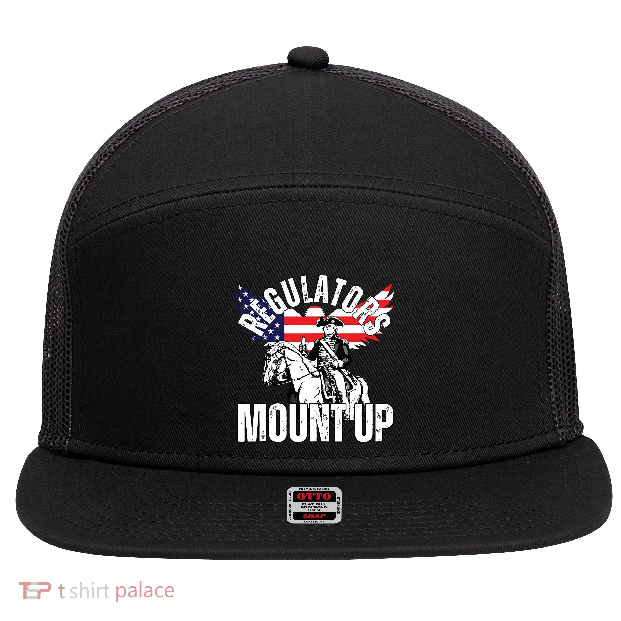 Regulators Funny 4th Of July Independence Day Eagle 7 Panel Mesh Trucker Snapback Hat