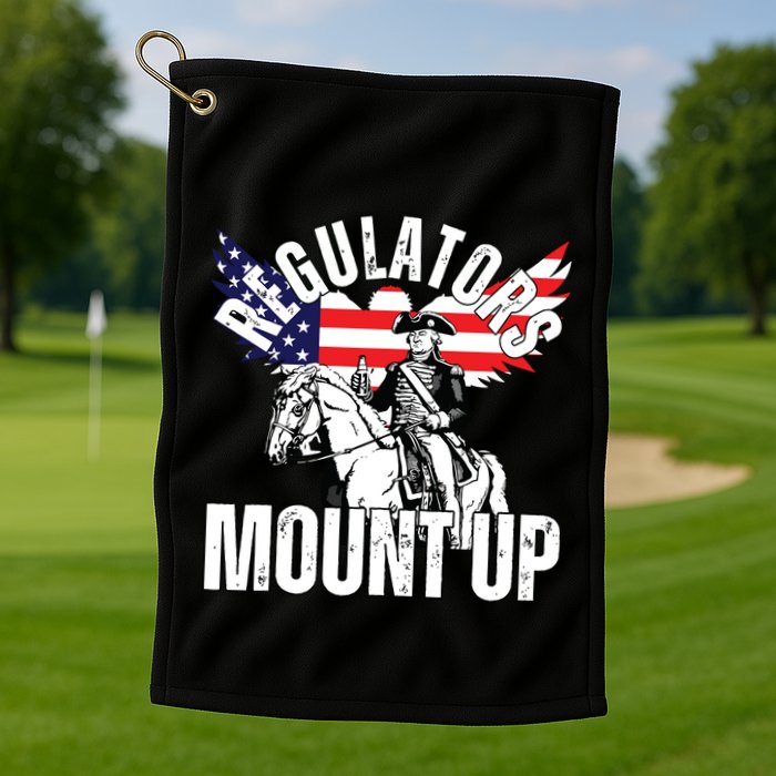 Regulators Funny 4th Of July Independence Day Eagle Golf Towel