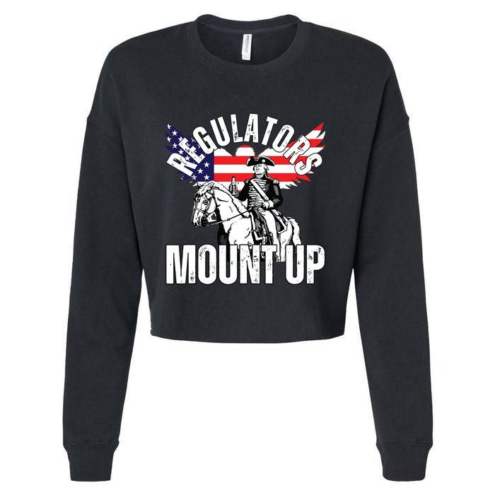 Regulators Funny 4th Of July Independence Day Eagle Cropped Pullover Crew