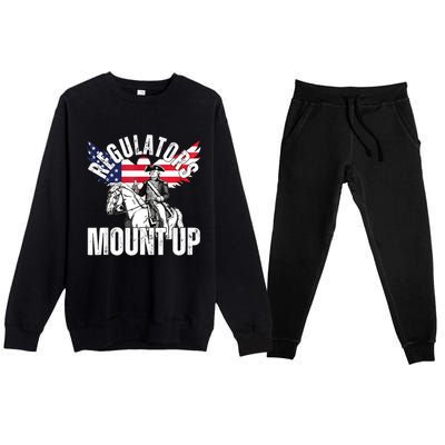 Regulators Funny 4th Of July Independence Day Eagle Premium Crewneck Sweatsuit Set