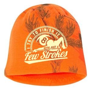 Retro Funny 8 Ball Finish It Few Strokes Pool Billiards Gift Kati - Camo Knit Beanie