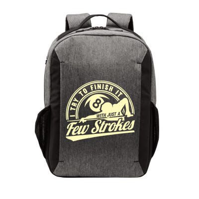 Retro Funny 8 Ball Finish It Few Strokes Pool Billiards Gift Vector Backpack