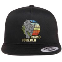 Rhino Forever Animal Whisperer Rhinoceros Safari Animal Flatbill Hat