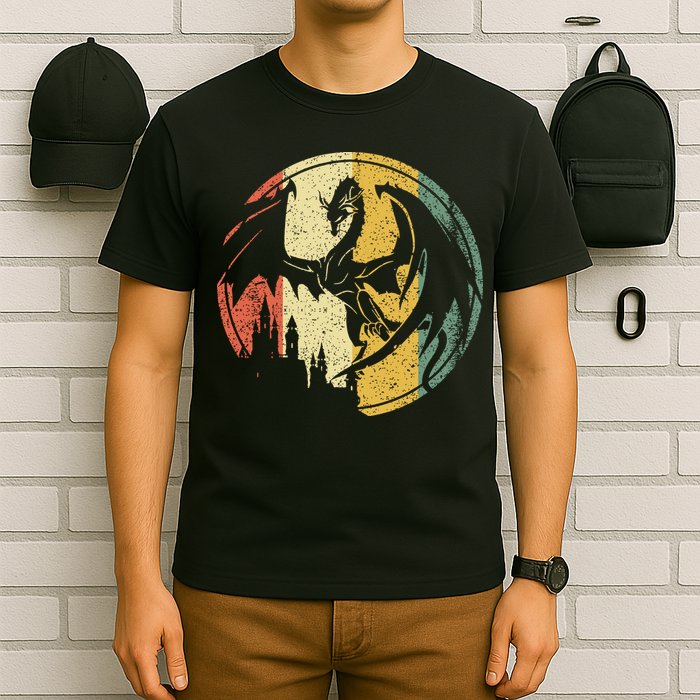 RPG Fantasy Anime Dragon Tabletop Board Game Gamer Gaming T-Shirt