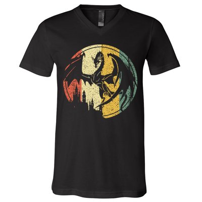 RPG Fantasy Anime Dragon Tabletop Board Game Gamer Gaming V-Neck T-Shirt