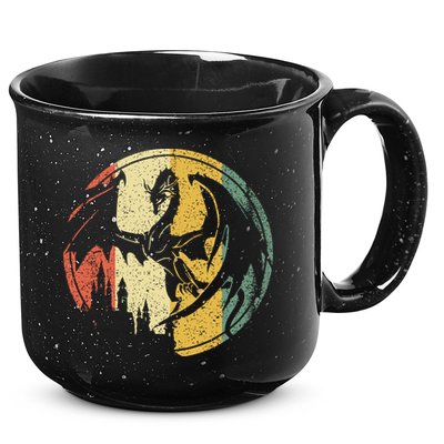 RPG Fantasy Anime Dragon Tabletop Board Game Gamer Gaming 15oz Campfire Ceramic Mug