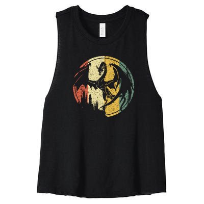 RPG Fantasy Anime Dragon Tabletop Board Game Gamer Gaming Women's Racerback Cropped Tank