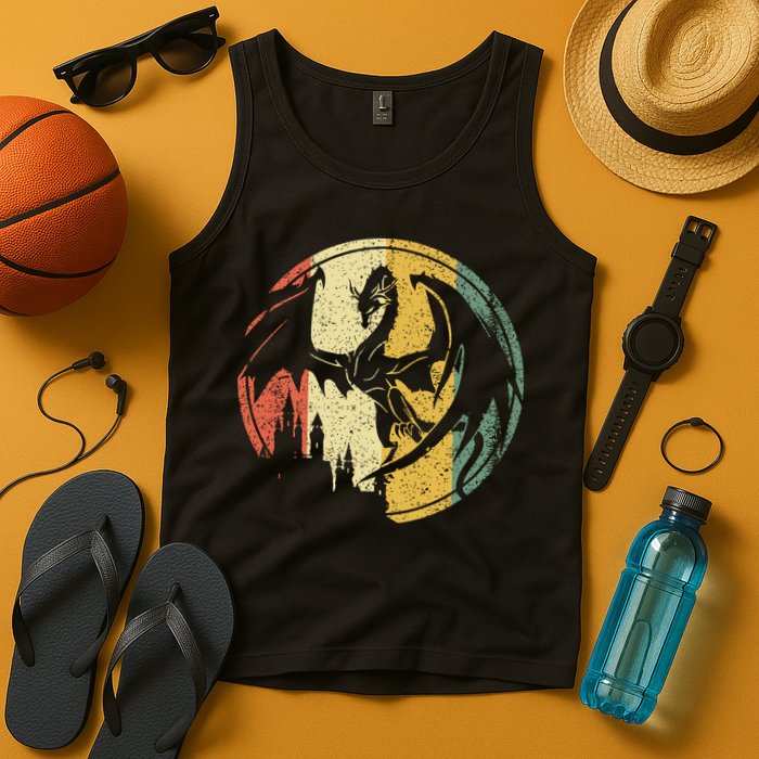 RPG Fantasy Anime Dragon Tabletop Board Game Gamer Gaming Tank Top