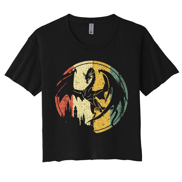 RPG Fantasy Anime Dragon Tabletop Board Game Gamer Gaming Women's Crop Top Tee