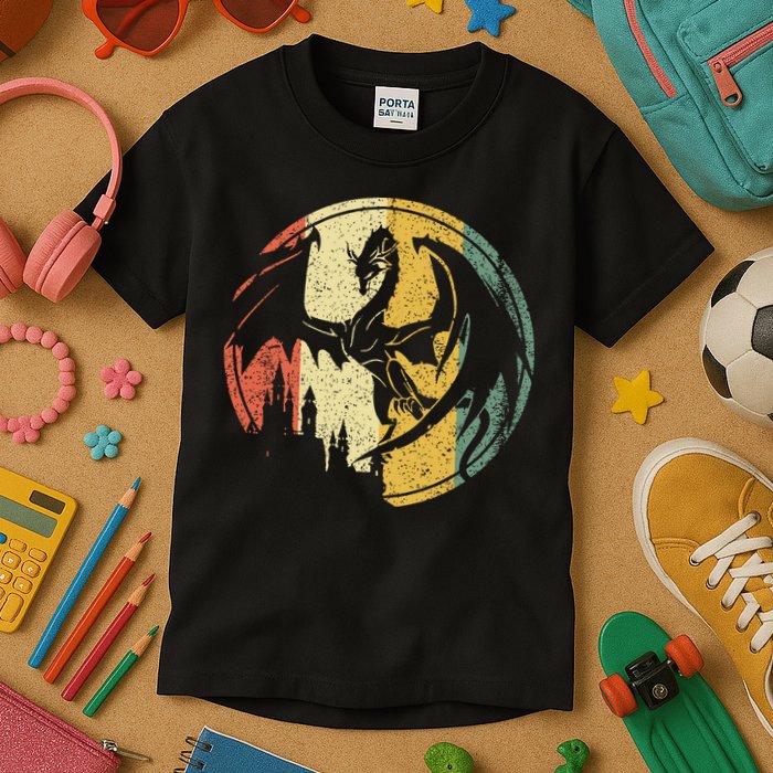 RPG Fantasy Anime Dragon Tabletop Board Game Gamer Gaming Kids T-Shirt