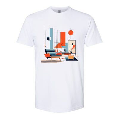 Retro Furnishings Abstract Furniture Mid Century Modern Softstyle® CVC T-Shirt